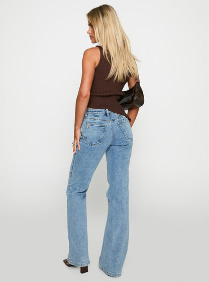 Magic Mirror Mid Rise Bootleg Jeans Ice Wash Tall