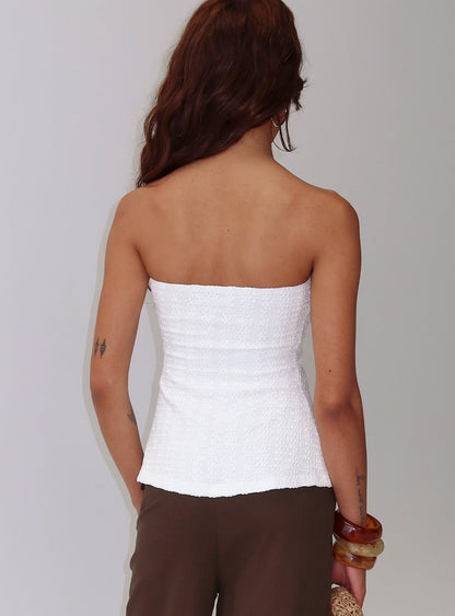 Lost Souls Strapless Cut Out Top White