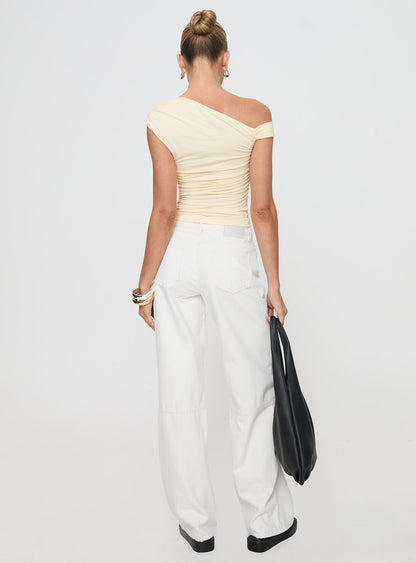 Lando Low Rise Straight Leg Jeans White