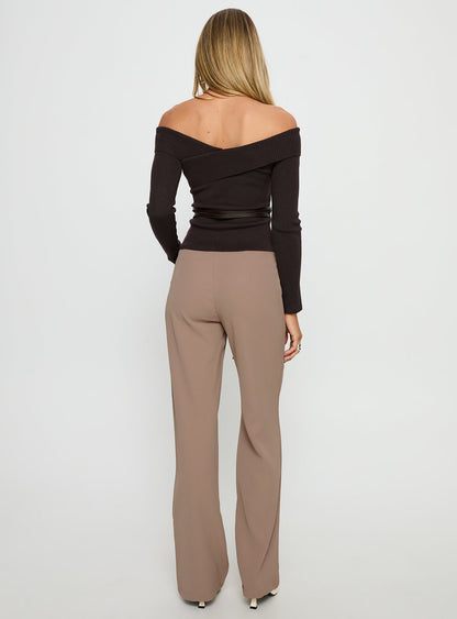 Narratives Wrap Tie Trouser Pant Taupe