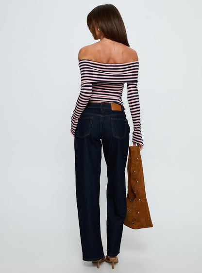 Ellanor Low Rise Straight Leg Jeans Indigo Blue