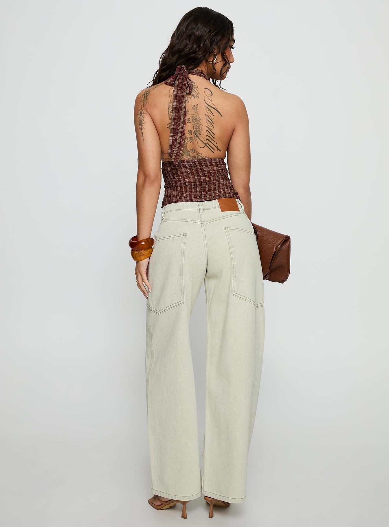 Amargo Mid Rise Baggy Jeans Sage Wash