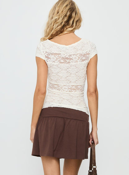 Chevelle Jersey Mini Skirt Chocolate