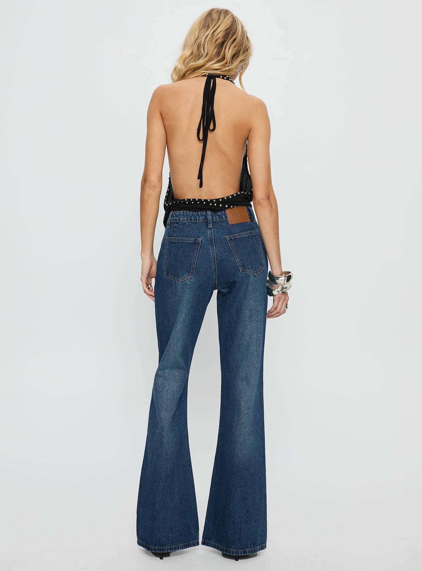 Wide World Mid Rise Bootleg Jeans Mid Blue