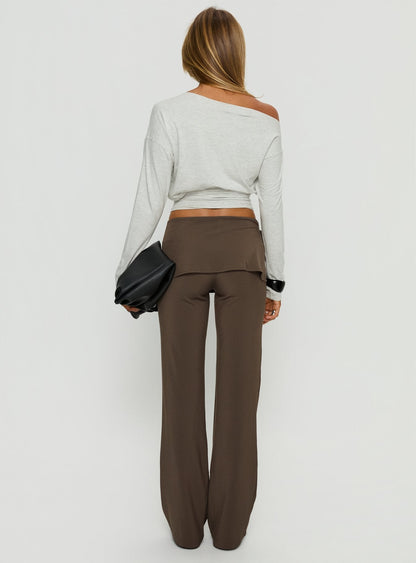 Elka Wrap Trousers Truffle