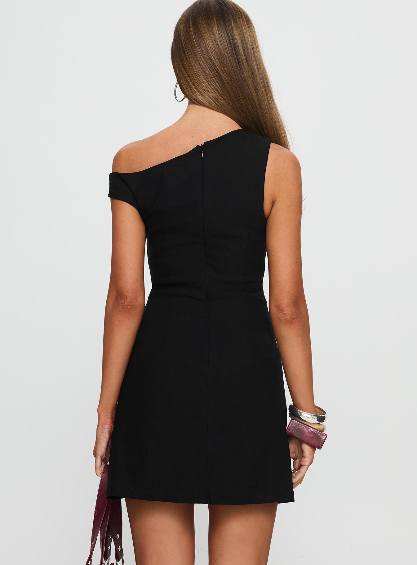 Assured One Shoulder Romper Black