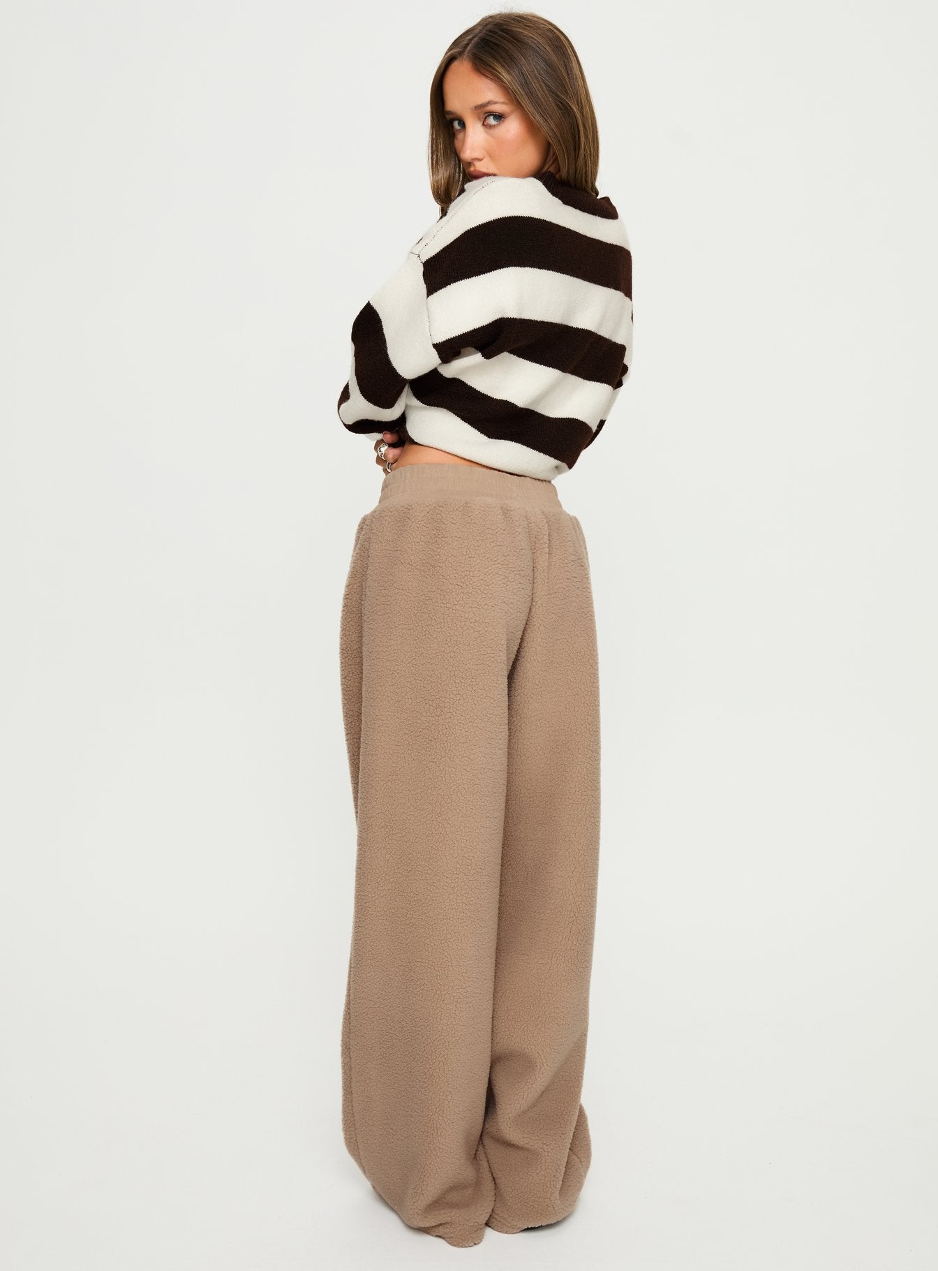 Siberia Fleece Track Pant Light Brown