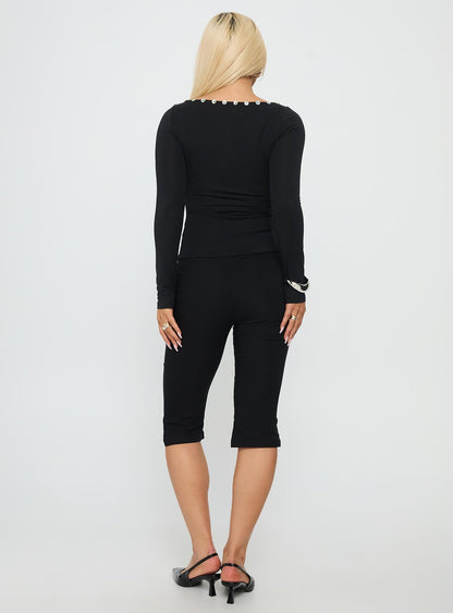 Samaira Capri Pant Black