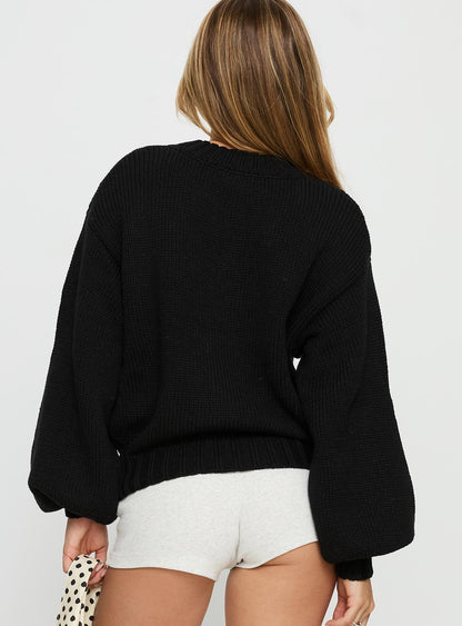 Edern Cardigan Black