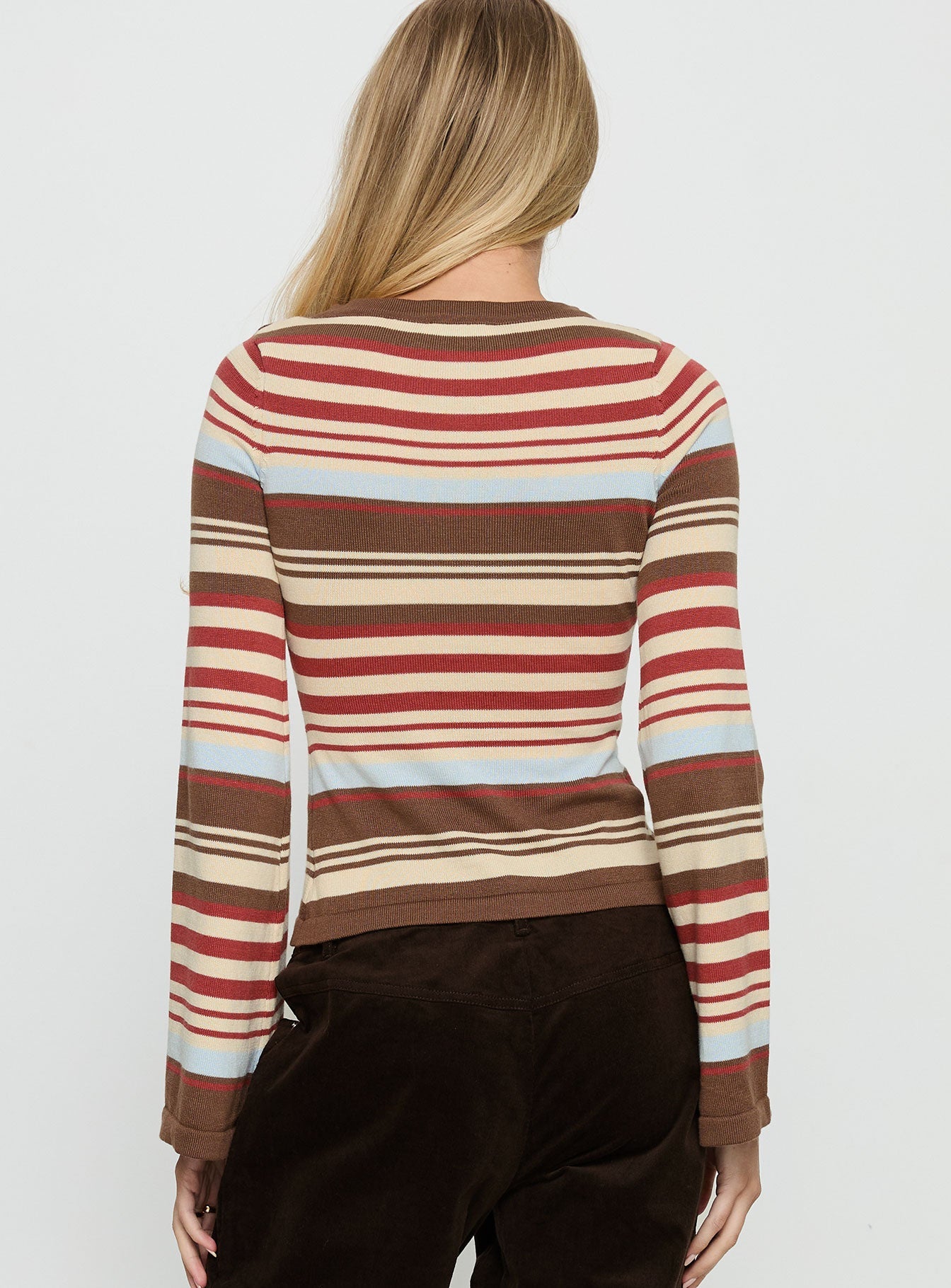 Milda Knit Cardigan Multi Stripe