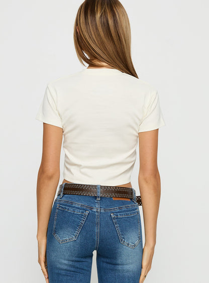 Wild Ride Rodeo Graphic Baby Tee Natural