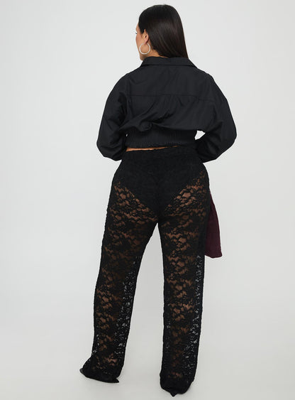 Peru Lace Pants Black Curve