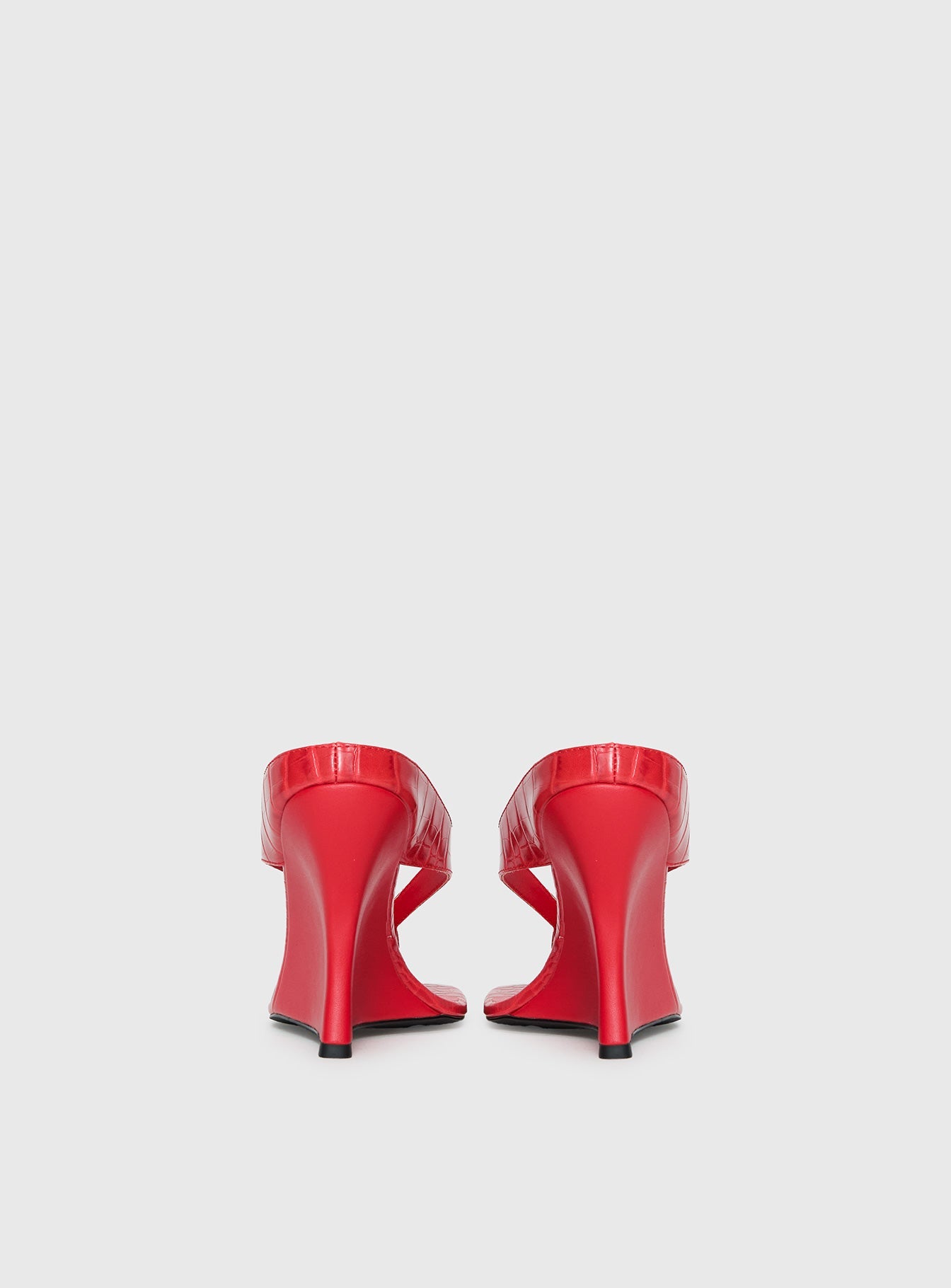 Nylah Wedge Heels Red Croc