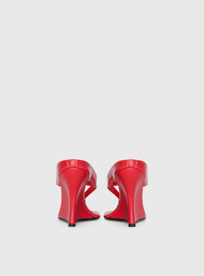 Nylah Wedge Heels Red Croc