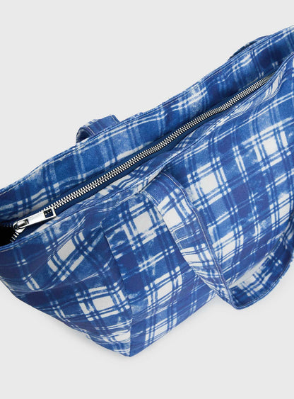 Lost Souls Tote Bag Blue Check