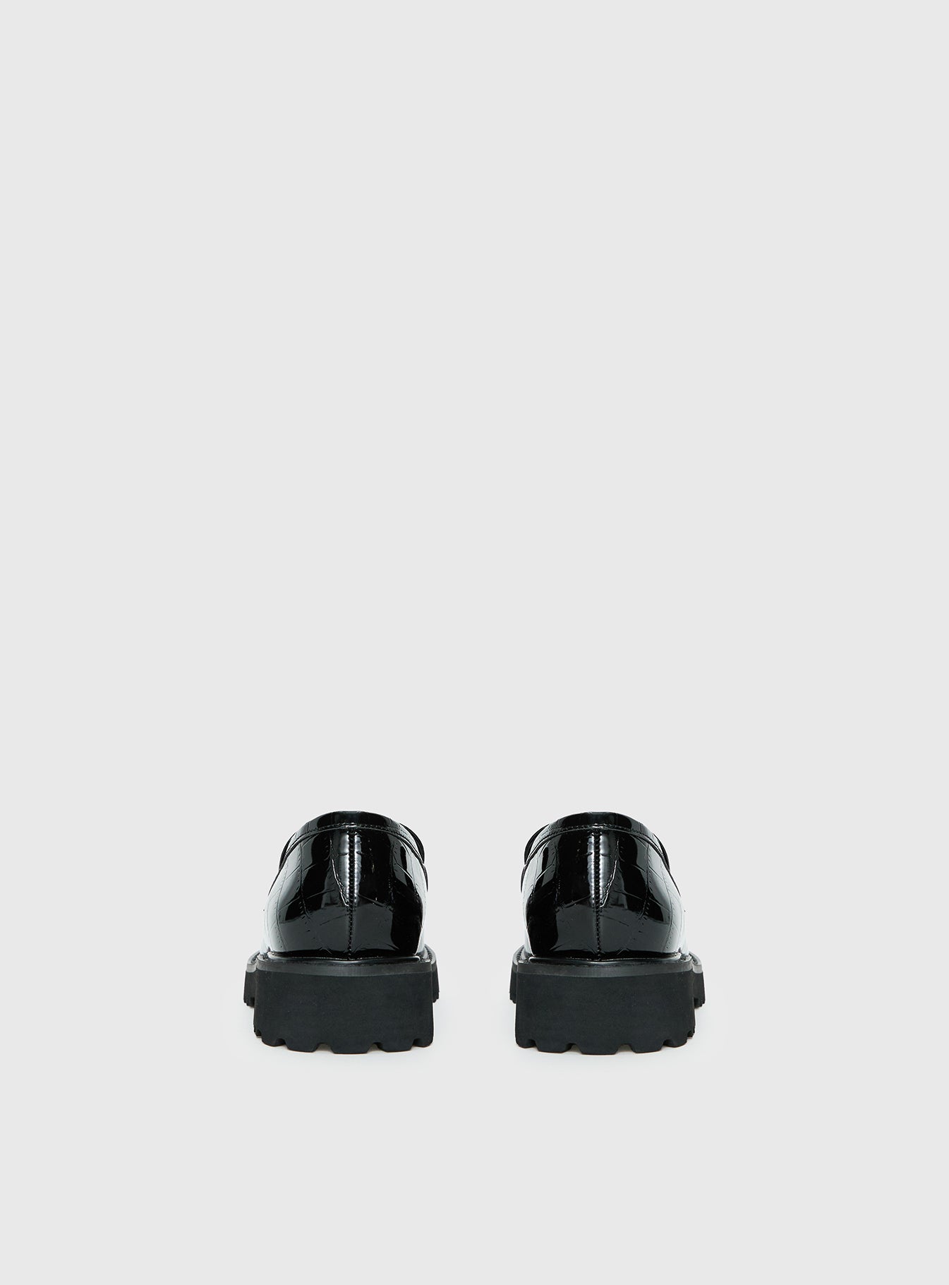 Face The Wind Faux Leather Loafers Black