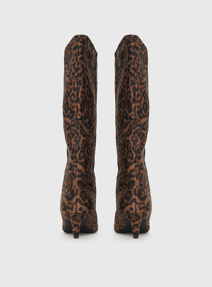 Billini Jovie Knee High Boots Leopard