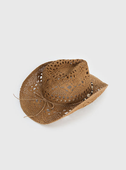 Azuria Straw Cowboy Hat Tan