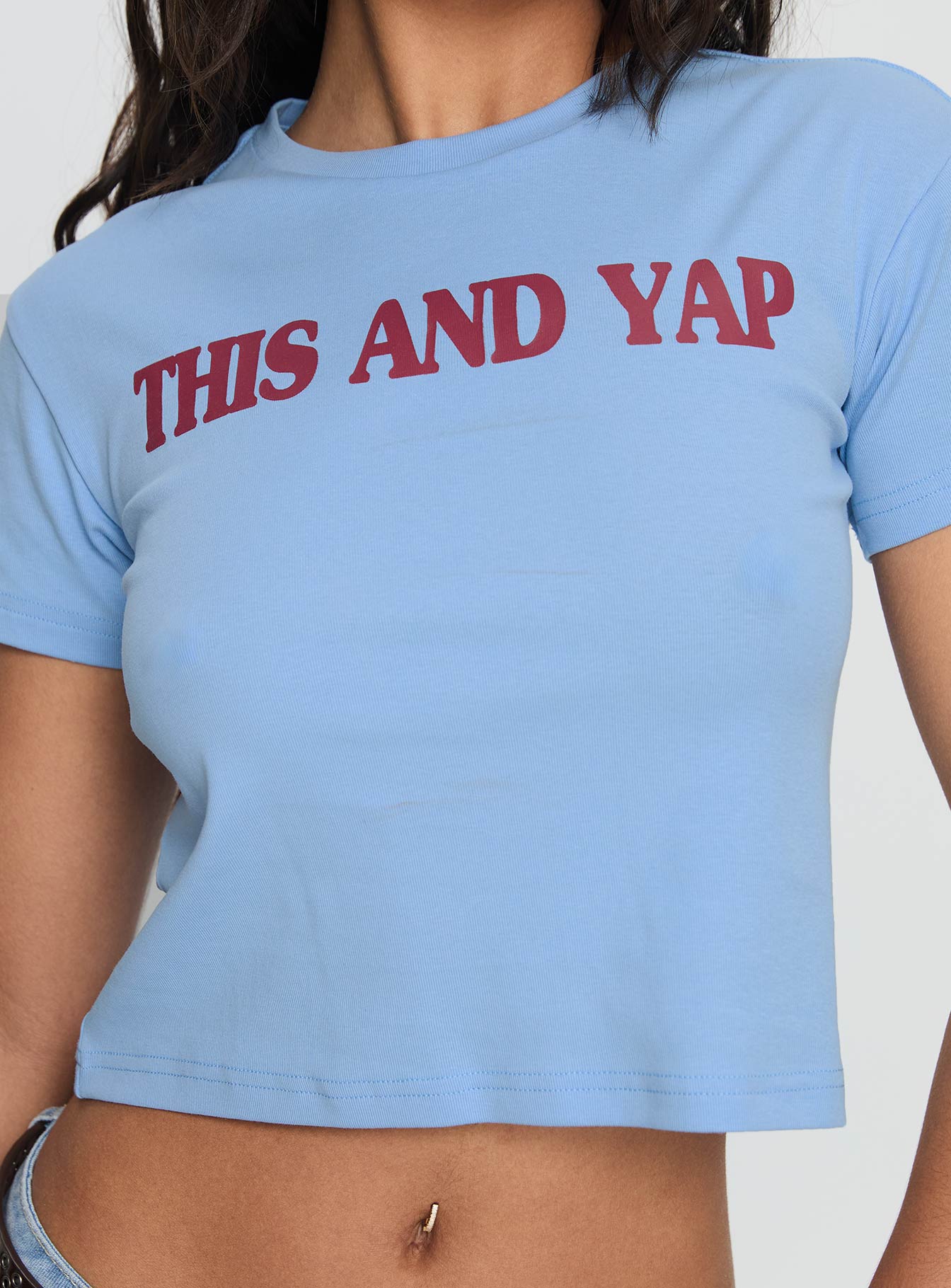 This And Yap Graphic Top Blue / Red