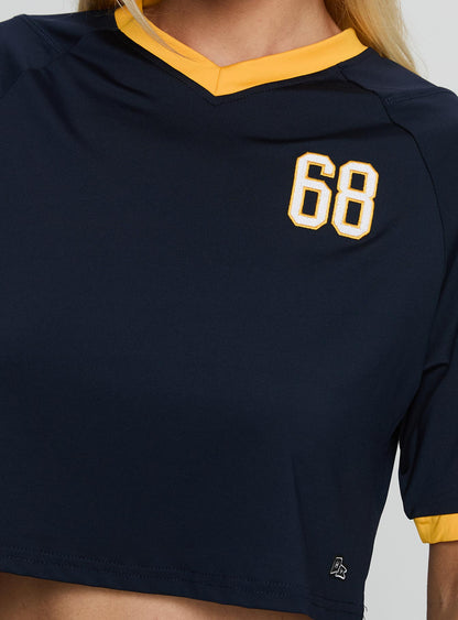 UC Berkeley Cropped Soccer Jersey Tee Blue