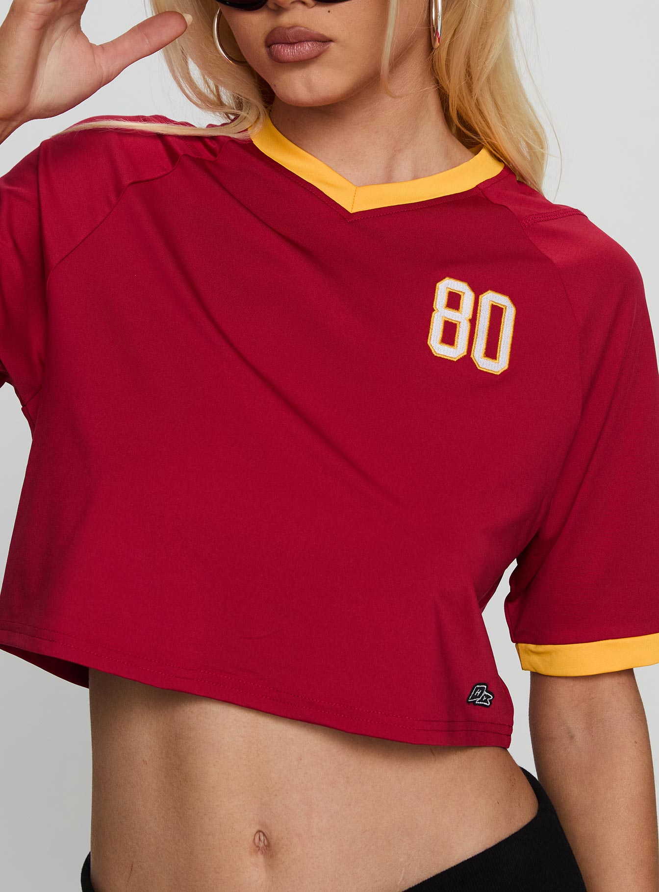 USC Cropped Soccer Jersey Tee Cardinal