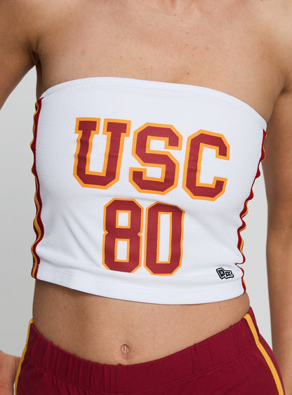 USC Jersey Tube Top White