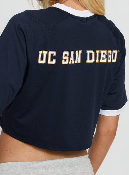 UC San Diego Cropped Soccer Jersey Tee Blue