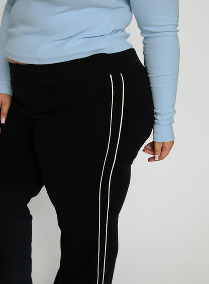 Ascenda Straight Leg Track Pant Black Curve