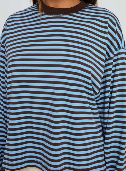 Bloom Long Sleeve Chocolate Sea Stripe