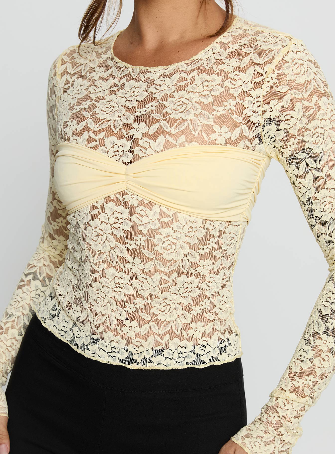 Midnight Long Sleeve Top Vanilla Custard