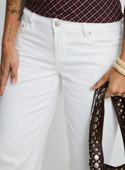 Sabryna Low Rise Straight Leg Jeans White