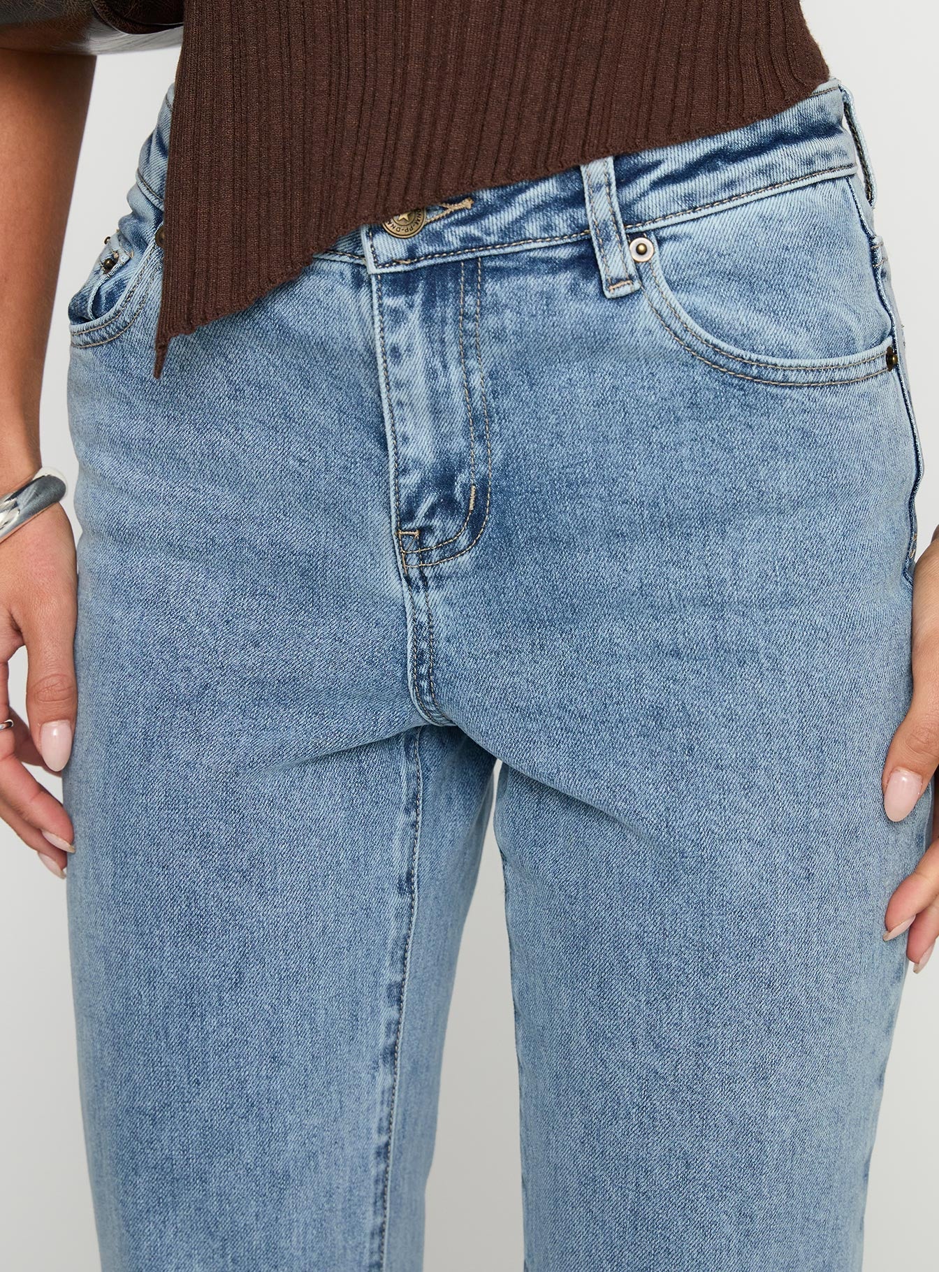 Magic Mirror Mid Rise Bootleg Jeans Ice Wash Tall