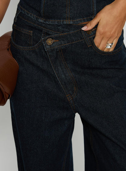 Blue Crush Low Rise Wide Leg Jeans Indigo