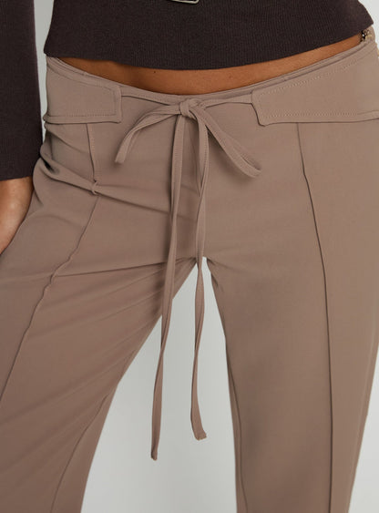 Narratives Wrap Tie Trouser Pant Taupe