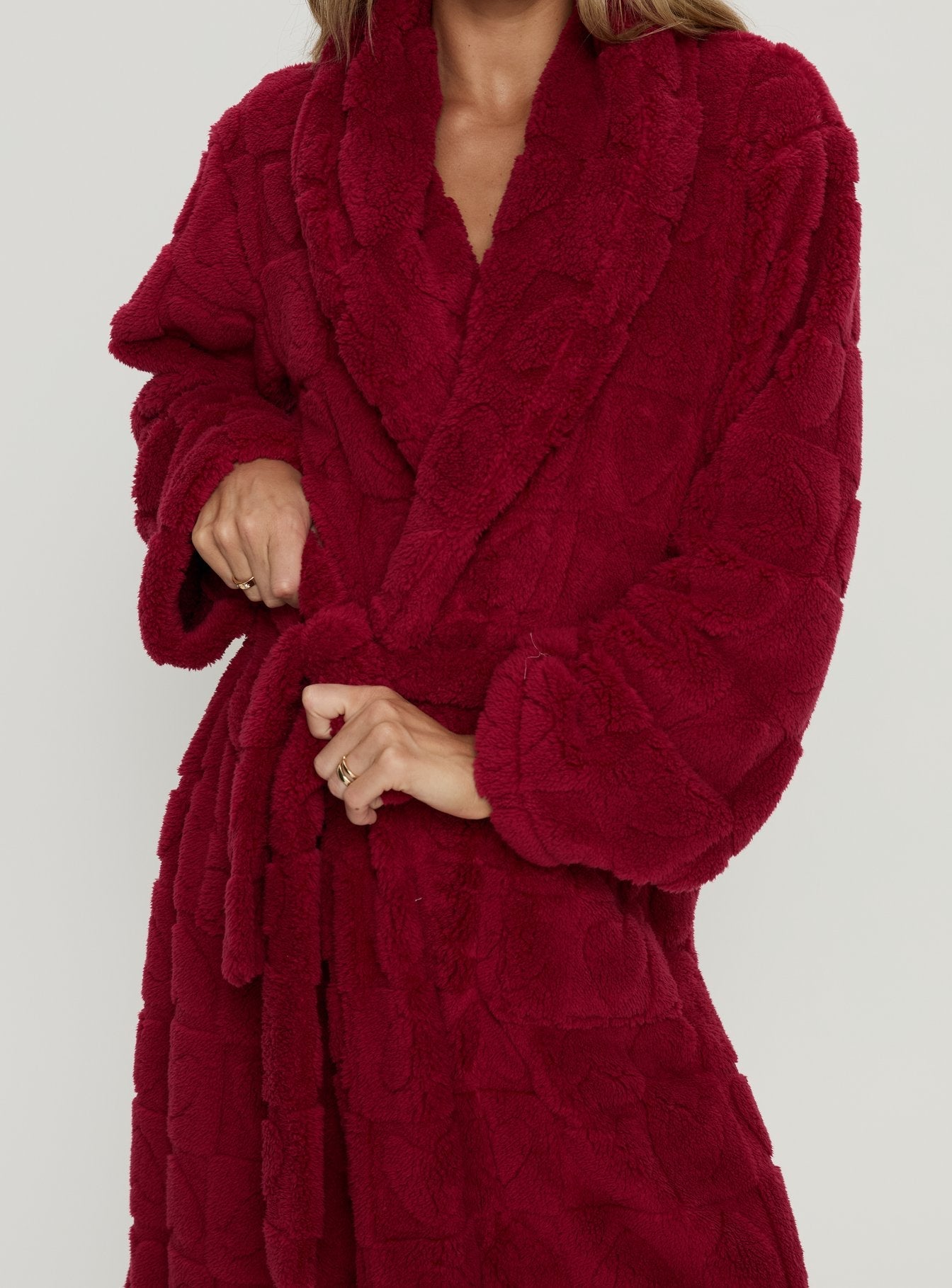 Soothe Bath Robe Burgundy