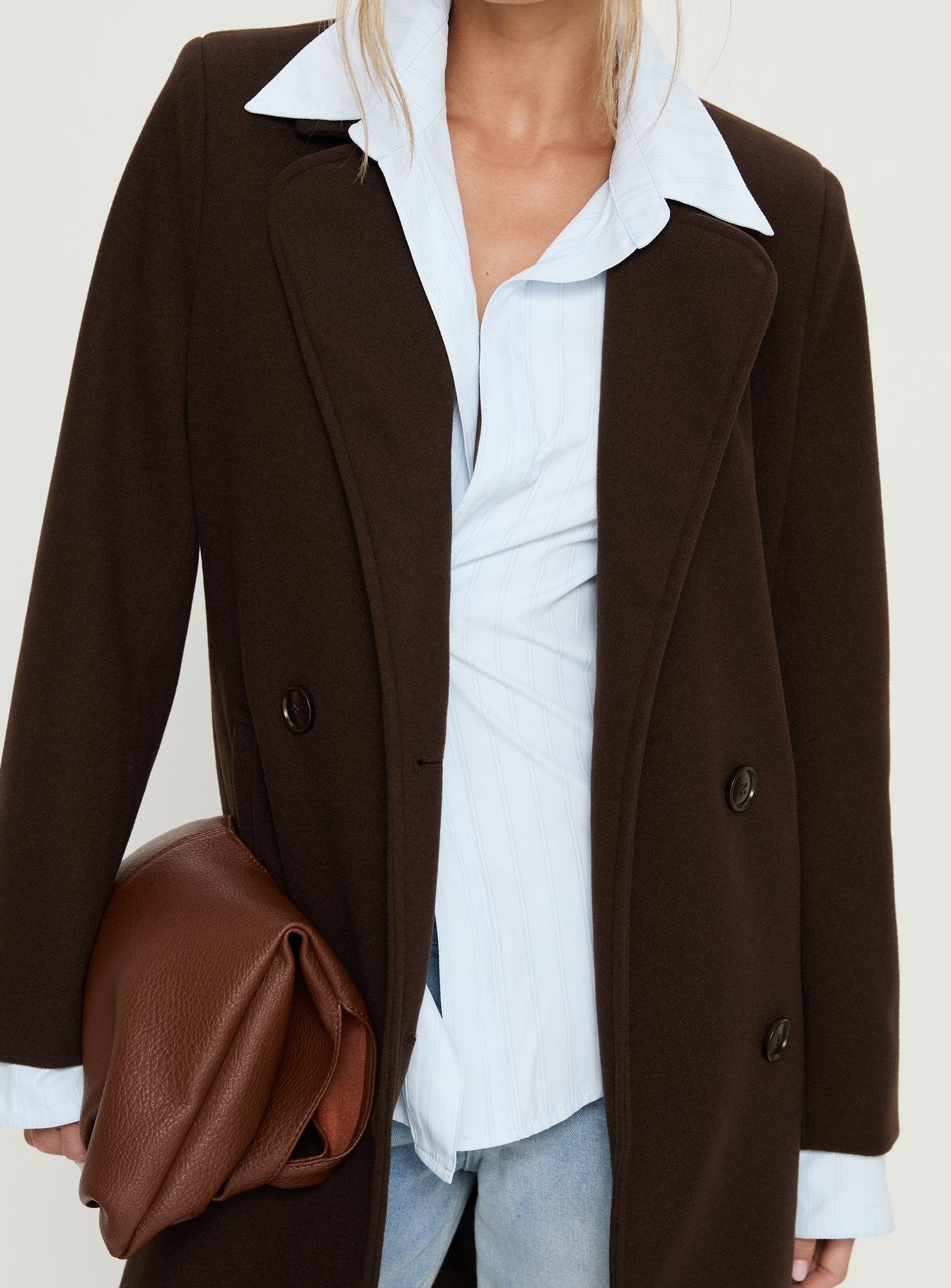 Prolific Longline Coat Brown