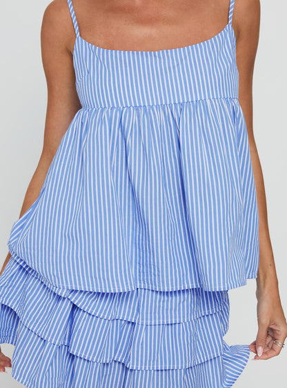 Sun Soaked Tiered Set Blue Stripe