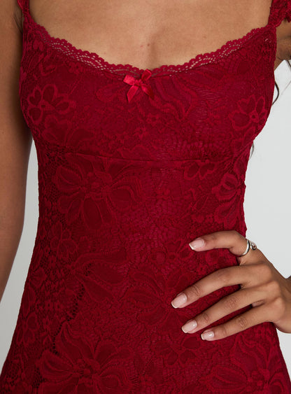 Beacall Mini Dress Red Petite