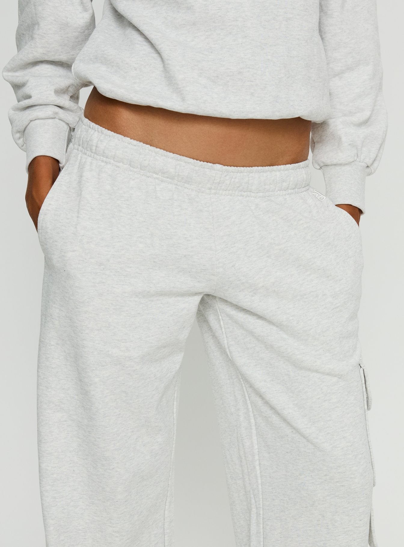 Rozanna Cargo Sweat Pants Grey Marle