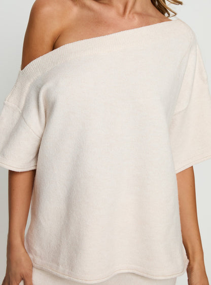 Kourta Off Shoulder Oversized Top Oat