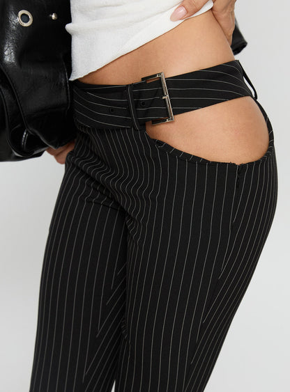 Yves Pant Onyx Pinstripe