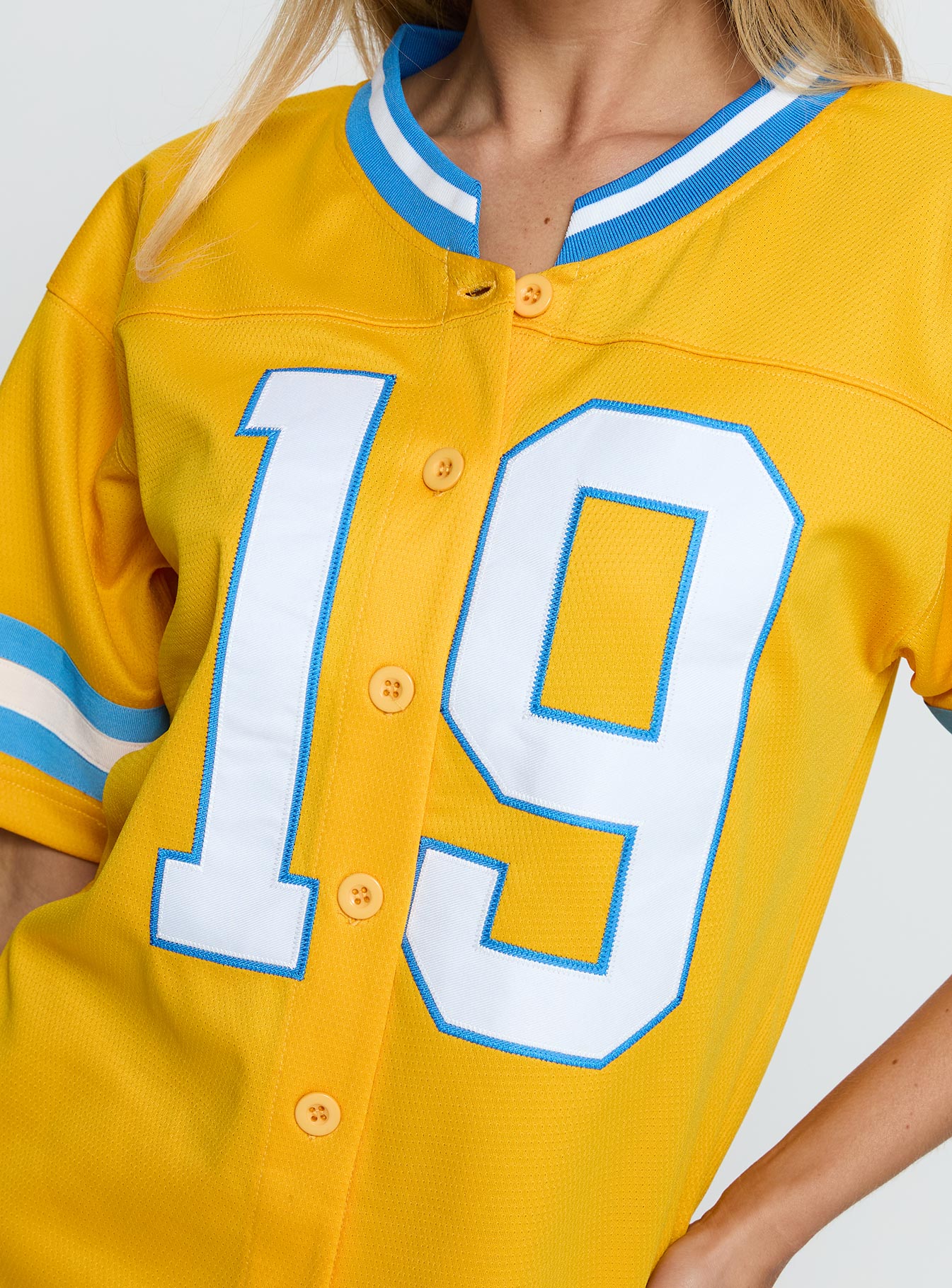 UCLA Football Button Down Jersey Gold