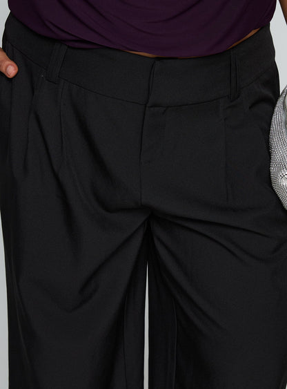 Two Lovers Low Rise Pants Black Curve