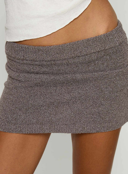 Ashfield Knit Mini Skirt Dark Grey