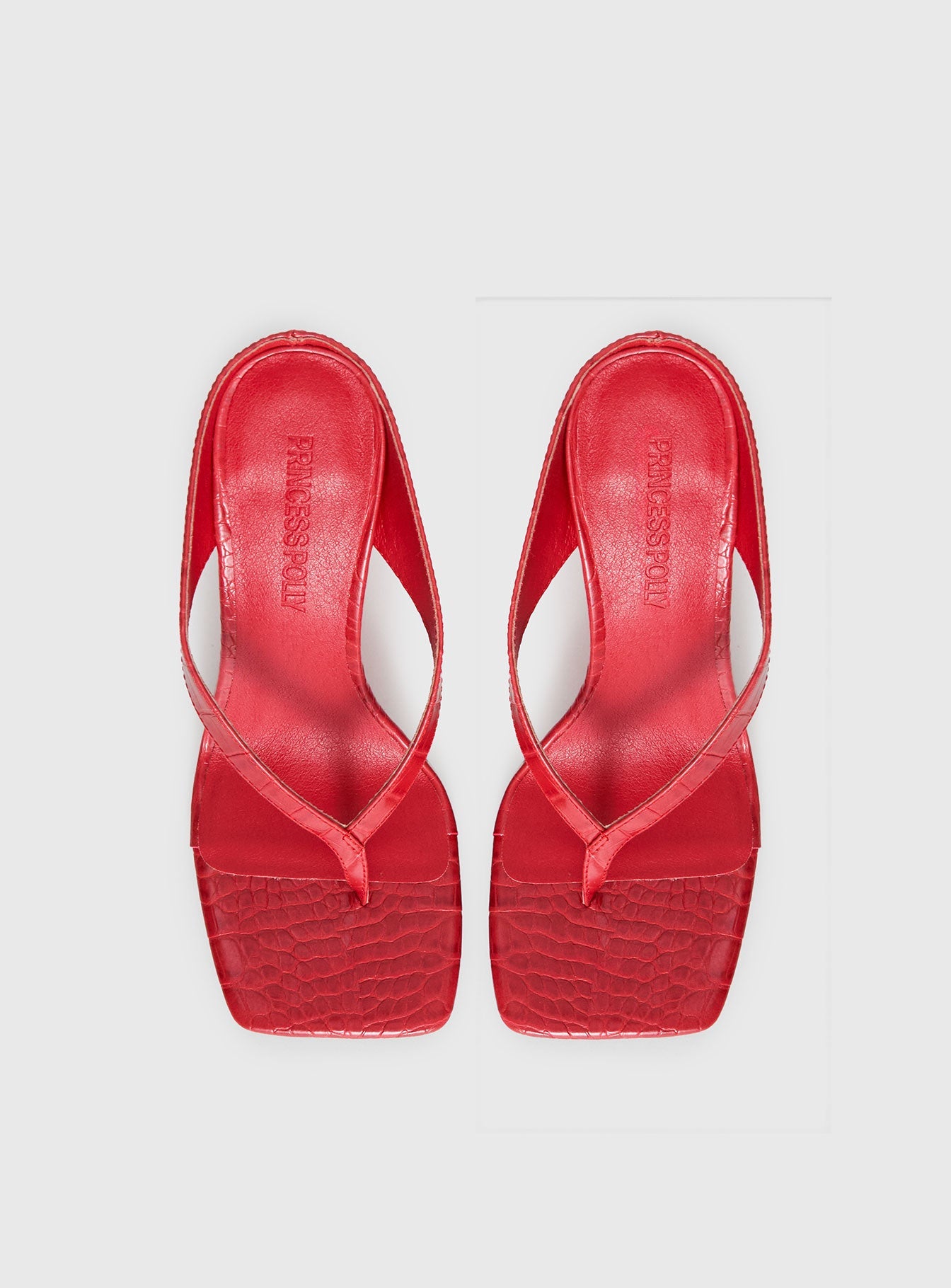 Nylah Wedge Heels Red Croc