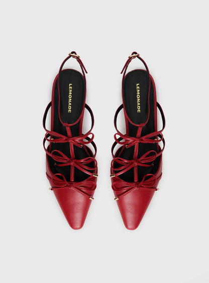 Ballet Club Flats Red