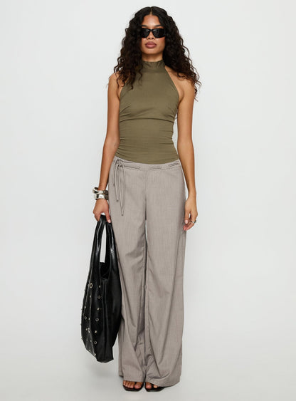 Merril Halter Top Khaki