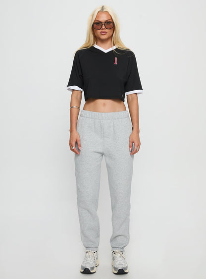 Ohio State Cropped Soccer Jersey Tee Black