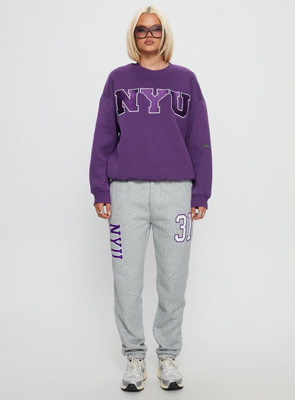 NYU Offside Crewneck Sweatshirt Purple