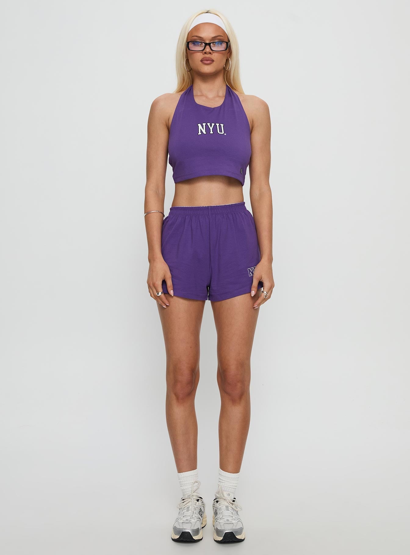 NYU Tailgate Halter Top Violet